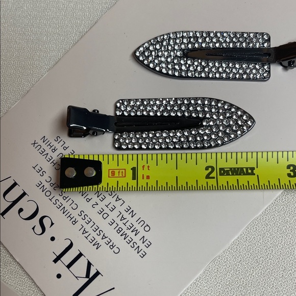 Kitsch Black Rhinestone Creaseless Hair Clip Set - Picture 8 of 9